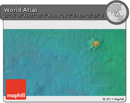 Satellite 3D Map of the Area around 20° 53' 8" N, 108° 52' 30" E