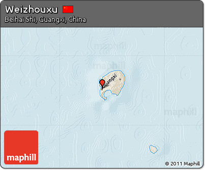 Shaded Relief Map of Weizhouxu