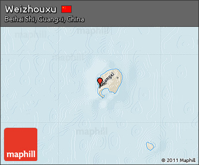 Shaded Relief Map of Weizhouxu