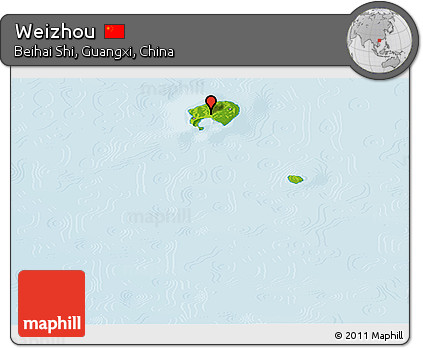Physical Panoramic Map of Weizhou