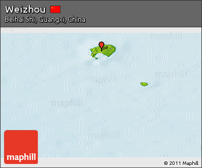 Physical Panoramic Map of Weizhou