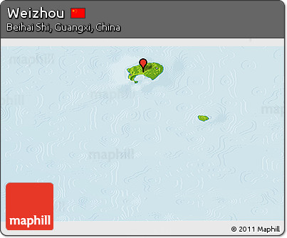 Physical Panoramic Map of Weizhou