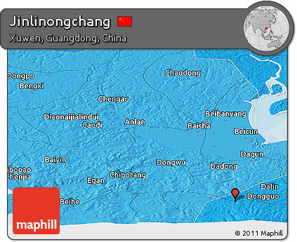 Political Panoramic Map of Jinlinongchang