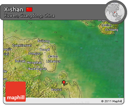Satellite 3D Map of Xishan