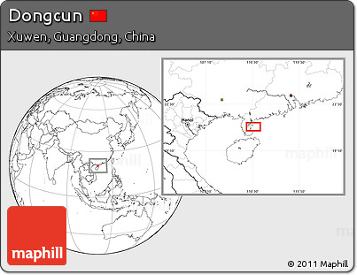 Blank Location Map of Dongcun