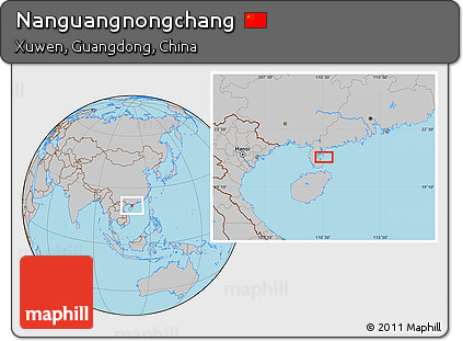 Gray Location Map of Nanguangnongchang