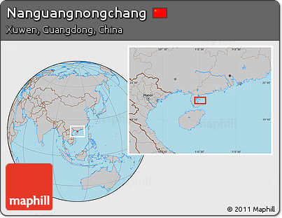 Gray Location Map of Nanguangnongchang