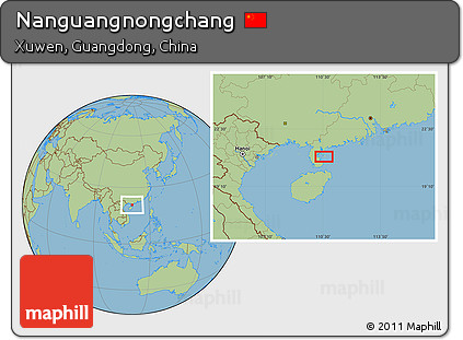 Savanna Style Location Map of Nanguangnongchang