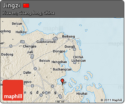 Shaded Relief Map of Jingzi