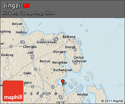 Shaded Relief Map of Jingzi