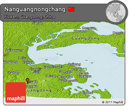Physical Panoramic Map of Nanguangnongchang