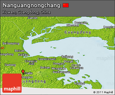 Physical Panoramic Map of Nanguangnongchang