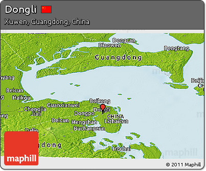 Physical Panoramic Map of Dongli
