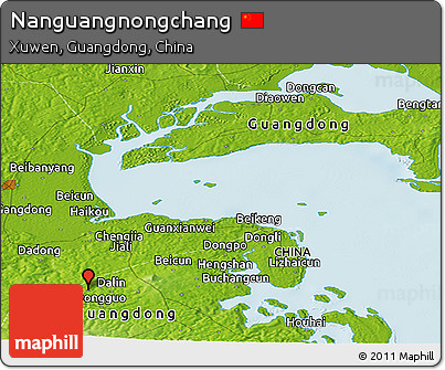 Physical Panoramic Map of Nanguangnongchang