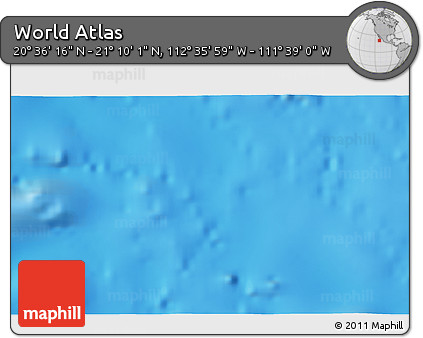 Physical 3D Map of the Area around 20° 53' 8" N, 112° 7' 30" W