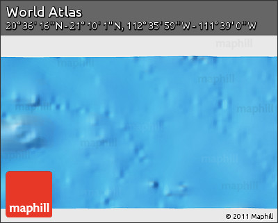 Physical 3D Map of the Area around 20° 53' 8" N, 112° 7' 30" W