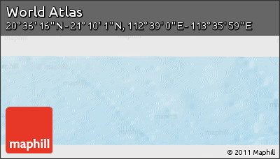 Physical Panoramic Map of the Area around 20° 53' 8" N, 113° 7' 30" E