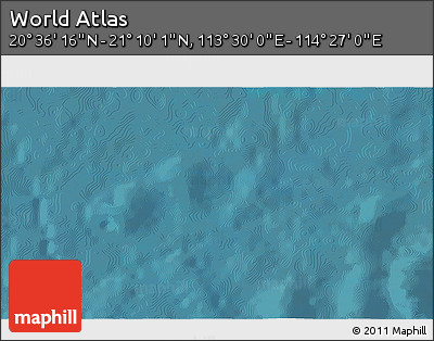 Satellite 3D Map of the Area around 20° 53' 8" N, 113° 58' 29" E