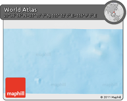 Physical 3D Map of the Area around 20° 53' 8" N, 115° 40' 30" E