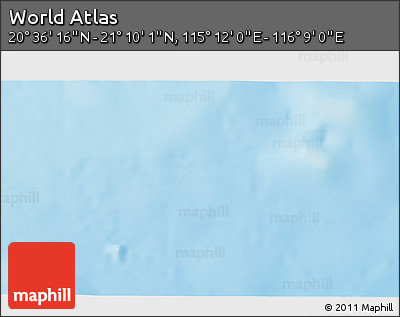 Physical 3D Map of the Area around 20° 53' 8" N, 115° 40' 30" E