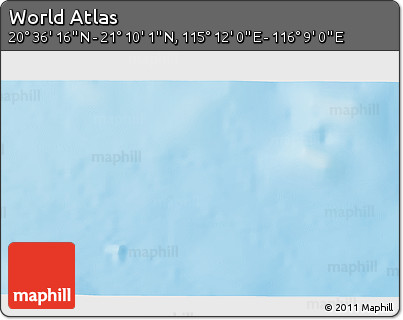 Physical 3D Map of the Area around 20° 53' 8" N, 115° 40' 30" E