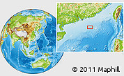 Physical Location Map of the area around 20° 53' 8" N, 115° 40' 30" E