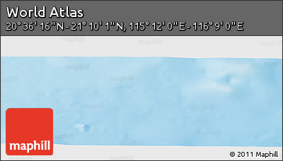 Physical Panoramic Map of the Area around 20° 53' 8" N, 115° 40' 30" E