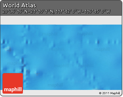 Physical 3D Map of the Area around 20° 53' 8" N, 117° 13' 29" W