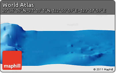 Physical Panoramic Map of the Area around 20° 53' 8" N, 123° 19' 29" E
