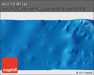 Physical 3D Map of the Area around 20° 53' 8" N, 125° 1' 30" E