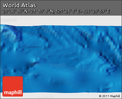 Physical 3D Map of the Area around 20° 53' 8" N, 125° 52' 30" E