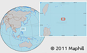 Gray Location Map of the area around 20° 53' 8" N, 125° 52' 30" E