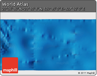 Physical 3D Map of the Area around 20° 53' 8" N, 126° 43' 29" E