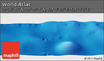 Physical Panoramic Map of the Area around 20° 53' 8" N, 127° 34' 30" E