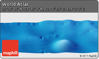 Physical Panoramic Map of the Area around 20° 53' 8" N, 127° 34' 30" E