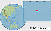 Savanna Style Location Map of the area around 20° 53' 8" N, 132° 40' 30" E