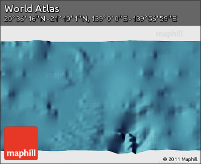 Satellite 3D Map of the Area around 20° 53' 8" N, 139° 28' 29" E