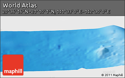 Physical Panoramic Map of the Area around 20° 53' 8" N, 142° 1' 30" E