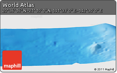 Physical Panoramic Map of the Area around 20° 53' 8" N, 142° 1' 30" E