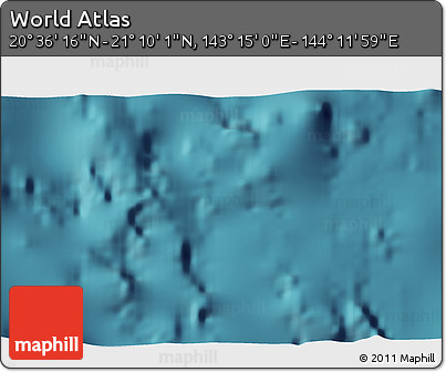 Satellite 3D Map of the Area around 20° 53' 8" N, 143° 43' 29" E