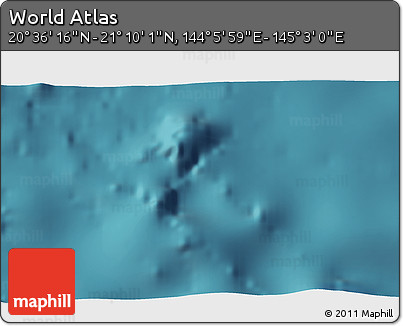 Satellite 3D Map of the Area around 20° 53' 8" N, 144° 34' 29" E