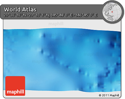 Physical 3D Map of the Area around 20° 53' 8" N, 146° 16' 30" E