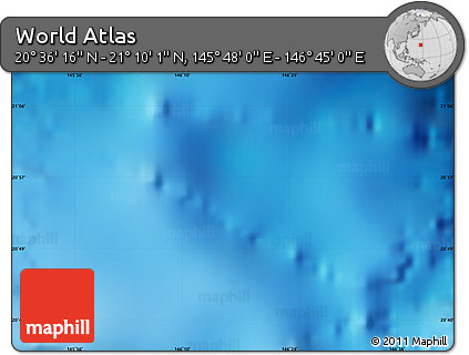 Physical Map of the Area around 20° 53' 8" N, 146° 16' 30" E