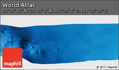 Physical Panoramic Map of the Area around 20° 53' 8" N, 147° 7' 30" E