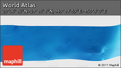 Physical Panoramic Map of the Area around 20° 53' 8" N, 149° 40' 30" E