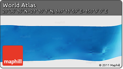 Physical Panoramic Map of the Area around 20° 53' 8" N, 149° 40' 30" E