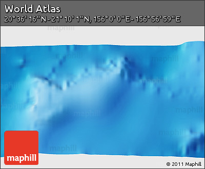 Physical 3D Map of the Area around 20° 53' 8" N, 156° 28' 29" E