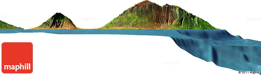 Satellite Horizon Map of Kapalua