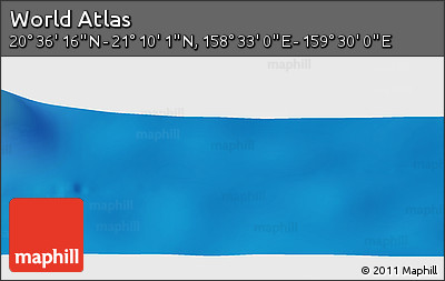 Physical Panoramic Map of the Area around 20° 53' 8" N, 159° 1' 30" E