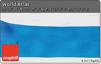 Physical Panoramic Map of the Area around 20° 53' 8" N, 159° 1' 30" E